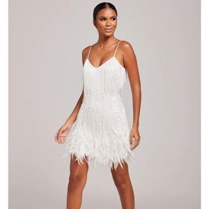 Nadine Merabi LOTTIE WHITE DRESS size large